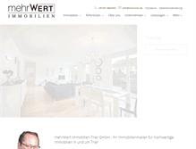 Tablet Screenshot of mehrwert-immobilien-trier.de